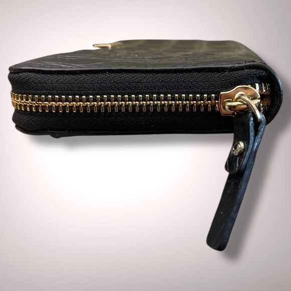 KATE SPADE Rialto Place Neda Black Croc Embossed Leather Zip Wallet/Clutch EUC - Picture 9 of 13